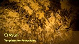  Presentation with cave - Presentation consisting of stalactites-in-cave-at-okinawa background and a tawny brown colored foreground