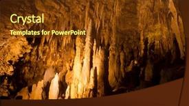  Presentation with cave - Audience pleasing PPT theme consisting of stalactites in cave backdrop and a  colored foreground
