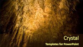  Presentation with cave - Amazing presentation design having stalactites inside okinawa cave backdrop and a tawny brown colored foreground