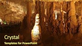  Presentation with cave - Beautiful PPT theme featuring work man and woman hand backdrop and a dark gray colored foreground.