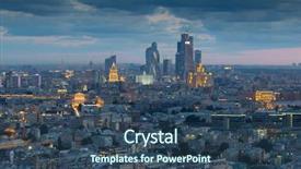  Presentation with international business - Colorful slide set enhanced with stalin skyskrapers moscow international business backdrop and a ocean colored foreground