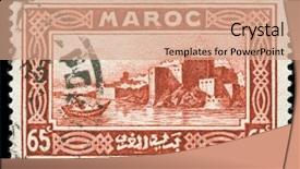  Presentation with rabat - Presentation enhanced with stamp depicting the capital city background and a coral colored foreground