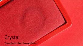  Presentation with private confidential document stamp red - Slide deck with stamp pad filled with red background and a red colored foreground