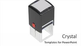  Presentation with stamp - Slides featuring stamp under the white background background and a  colored foreground