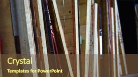  Presentation with factory machine - Cool new slide set with stamping manufacture - dye punching paper machine backdrop and a tawny brown colored foreground