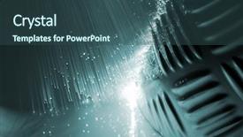  Presentation with polymer fiber chemistry - Cool new PPT layouts with stamping manufacture - fiber optics background with lots backdrop and a ocean colored foreground