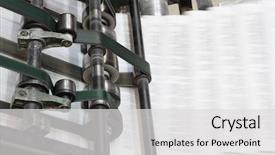  Presentation with manufacture - Audience pleasing presentation theme consisting of stamping manufacture - printed machine does the newspaper backdrop and a light gray colored foreground