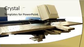  Presentation with power industry - Slide deck having stamping manufacture - programmable punching machine used background and a lemonade colored foreground