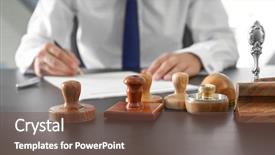  Presentation with stamps - Beautiful slides featuring stamps and ink pad backdrop and a tawny brown colored foreground