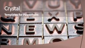  Presentation with stamps - Slide set enhanced with stamps creating the word news background and a gray colored foreground