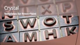  Presentation with stamps - Audience pleasing PPT layouts consisting of stamps creating the word swot backdrop and a gray colored foreground