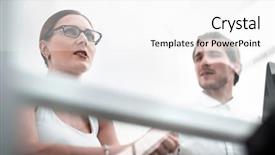  Presentation with partners - Amazing PPT layouts having stand firm - close up business partners standing backdrop and a  colored foreground