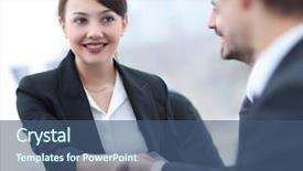  Presentation with shaking hands - Slide set consisting of stand firm - closeup of business woman shaking background and a ocean colored foreground