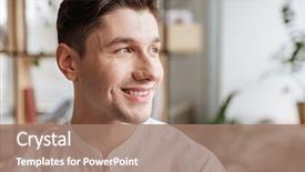  Presentation with coworking - Cool new slides with stand firm - portrait of man dressed backdrop and a  colored foreground