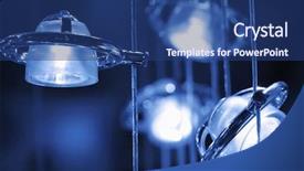  Presentation with blue lights - PPT layouts with stand lamp shade - blue lights background and a  colored foreground