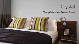  Presentation with elements - Colorful slides enhanced with stand lamp shade - detail of a king size backdrop and a light gray colored foreground