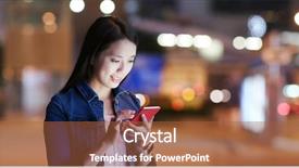  Presentation with mobile use - Amazing PPT layouts having stand on the road ans backdrop and a  colored foreground