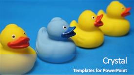  Presentation with standing out in the crowd - Colorful presentation enhanced with stand out and be different backdrop and a teal colored foreground