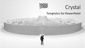  Presentation with maze - Cool new presentation with stand solution - man standing in front backdrop and a white colored foreground