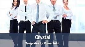  Presentation with team meetings - Slide set enhanced with stand up meetings - group of business people business background and a  colored foreground