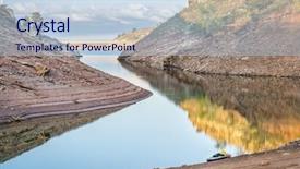  Presentation with mountain lake - Beautiful slides featuring stand up paddleboard - horsetooth reservoir backdrop and a  colored foreground