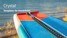  Presentation with leash - Beautiful slide set featuring stand-up-paddleboard-sup backdrop and a teal colored foreground