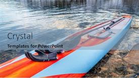  Presentation with safety training - Slide deck consisting of stand-up-paddleboard-with-neoprone background and a light blue colored foreground