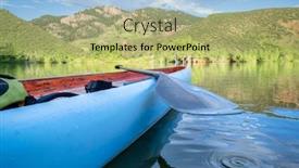  Presentation with colorado - Audience pleasing slide set consisting of stand-up-paddleboard backdrop and a mint green colored foreground