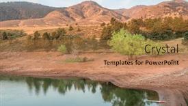  Presentation with wildfire - PPT theme enhanced with stand-up-paddleboard background and a coral colored foreground