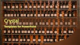  Presentation with perfume - Colorful slide deck enhanced with stand with perfume products backdrop and a tawny brown colored foreground