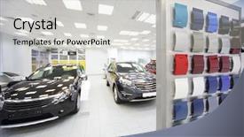  Presentation with stand - Cool new slide deck with stand with samples of paint backdrop and a light gray colored foreground