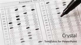  Presentation with choice - Theme consisting of standard - multiple choice test background and a light gray colored foreground