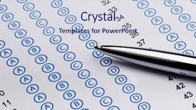  Presentation with test - PPT theme featuring standard - sheet of standardized test background and a lemonade colored foreground