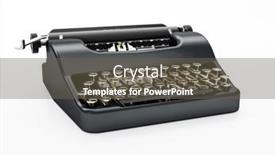  Presentation with classic - Presentation featuring standard-classic-typewriter-shot background and a tawny brown colored foreground