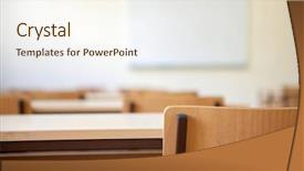  Presentation with classroom management strategies - Cool new slides with standard classroom interior backdrop and a sky blue colored foreground