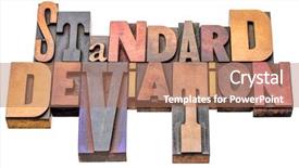  Presentation with fonts - Slide set consisting of standard deviation - isolated word abstract background and a coral colored foreground