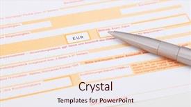  Presentation with transfer - Beautiful slides featuring accounting standards - standard german bank transfer form backdrop and a lemonade colored foreground