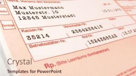  Presentation with prescription - Slide set with standard-german-prescription-all-details background and a  colored foreground