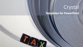  Presentation with pos - PPT theme consisting of standard-pos-receipt-paper-roll background and a gray colored foreground