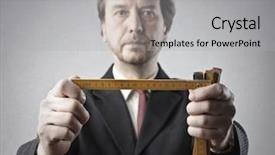  Presentation with measurement - Presentation design enhanced with standardized tests - measurement and standards background and a light gray colored foreground