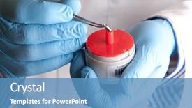  Presentation with standard drink unit - Colorful presentation theme enhanced with standardized tests - scientist holds standard weight backdrop and a teal colored foreground