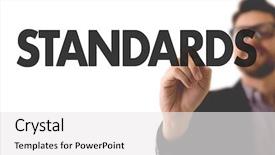  Presentation with standards and wages - PPT theme with standardized tests - standards background and a white colored foreground