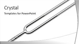  Presentation with 3d abstract architecture white - Colorful presentation enhanced with standardized tests - tuning fork on a white backdrop and a white colored foreground