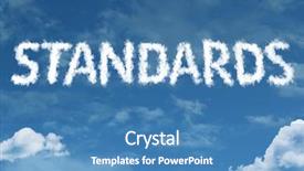  Presentation with cloud - Presentation theme enhanced with standards cloud word background and a teal colored foreground