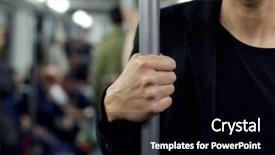  Presentation with close up of young girls - Presentation theme featuring standing and grabbing a vertical background and a black colored foreground