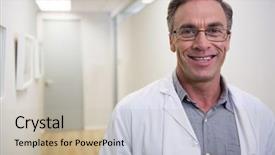  Presentation with lobby - Amazing slide deck having standing at lobby in medical backdrop and a  colored foreground