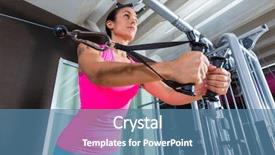  Presentation with kids fly - Slides enhanced with standing cable crossover fly pulley background and a teal colored foreground