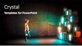  Presentation with television watching - Amazing slide set having standing-child-watching-a-series backdrop and a black colored foreground