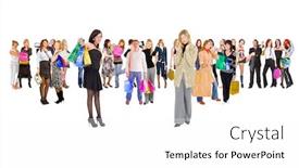  Presentation with groups - Theme having standing groups business background and a white colored foreground