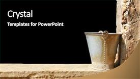  Presentation with old - Audience pleasing slide set consisting of standing in doorway on threshold backdrop and a black colored foreground